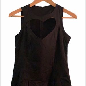 Super cute black heart mini dress.